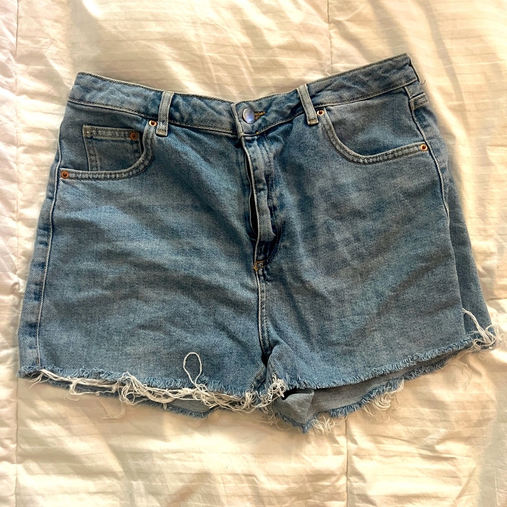 Topshop high waisted jean shorts